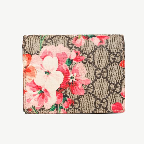 Gucci GG Supreme Monogram Blooms Card Case Pink Mauve Multicolour - Picture 1 of 10